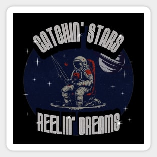 Astronaut Fishing In Space Sticker